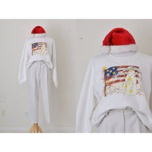 Vintage 90s Cotton/Poly Christmas Ugly Sweater by GITANO size XL‎ (16-18)